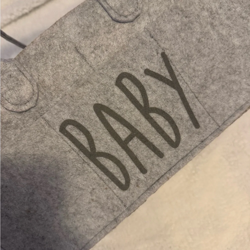 Gray Felt Baby Organizer Tote